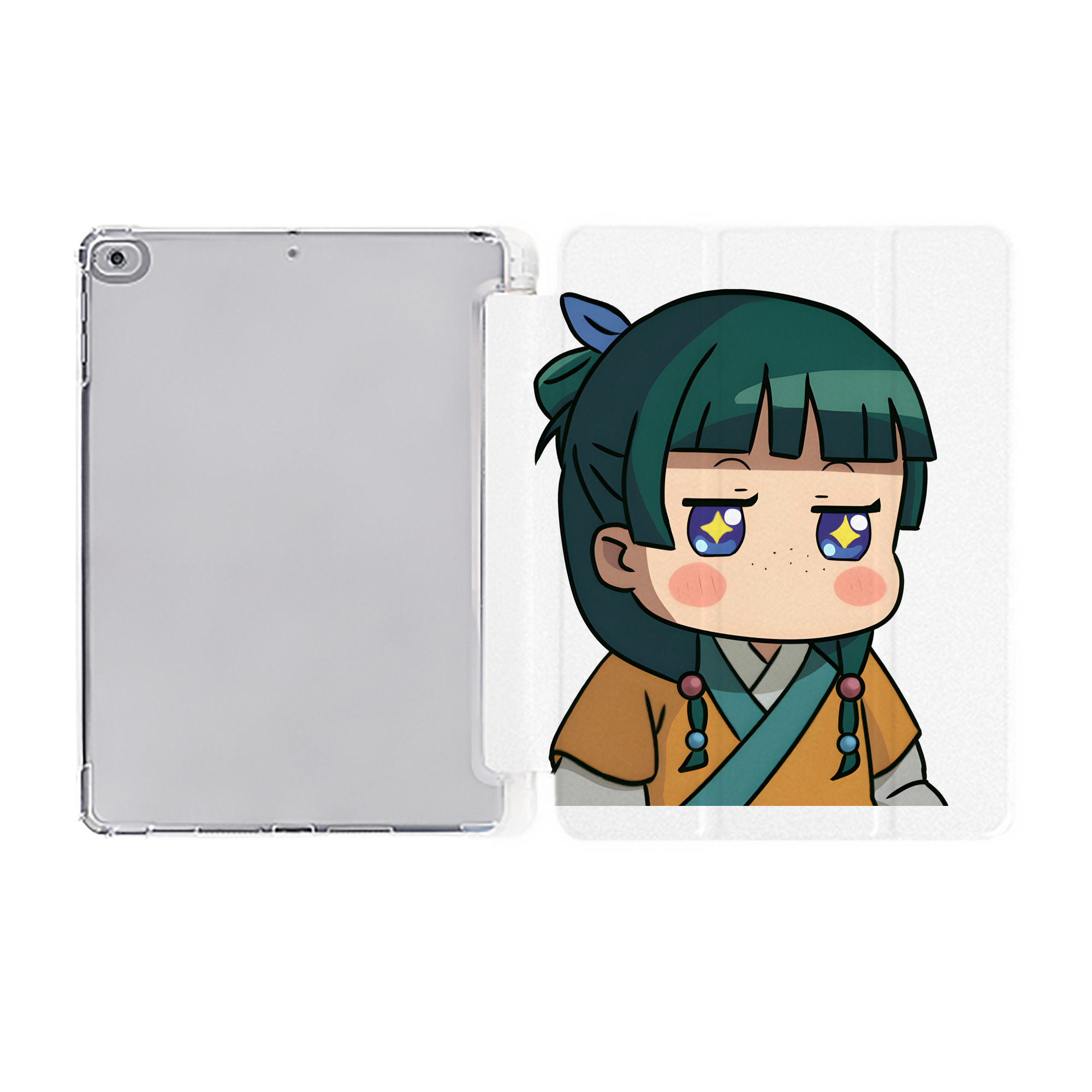 （画像用） 薬屋のひとりごと The Apothecary Diaries IPad ケース ペン収納付き 三つ折りスタンド PUレザー×シリコン 対応機種9.5/10.5/10.9インチ